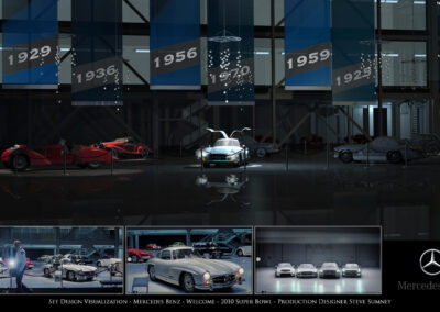 Set Design Visualization - Mercedes Benz - Welcome - 2010 Super Bowl