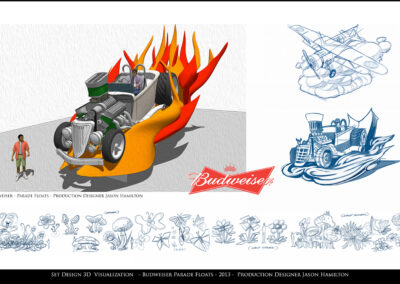 Set Design Visualization - Budweiser Parade Floats - 2013