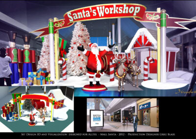Set Design 3D And Visualization - Alltel - Mall Santa - 2012